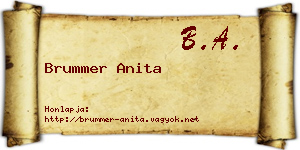 Brummer Anita névjegykártya